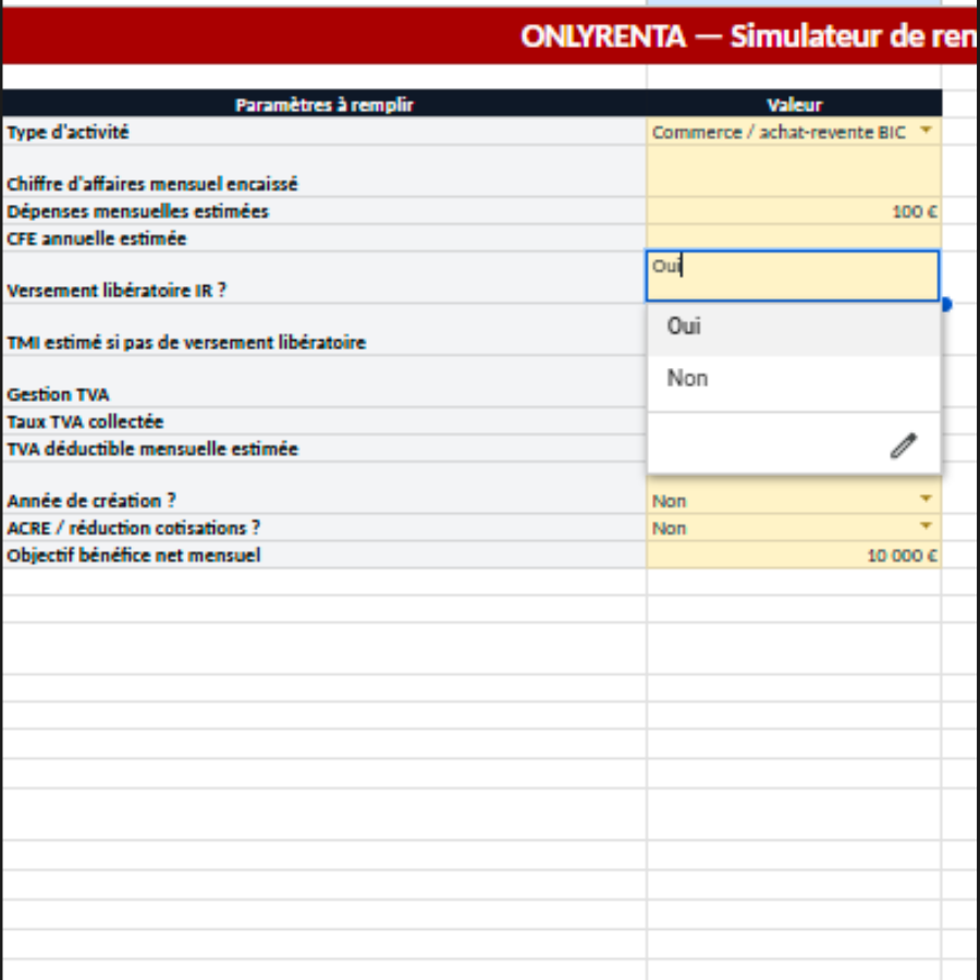 OnlyRENTA - Gestionnaire d'argent perso/pro