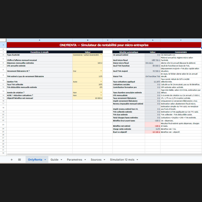 OnlyRENTA - Gestionnaire d'argent perso/pro